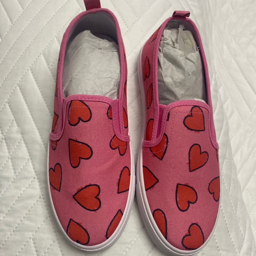 ASOS Pink and Red Heart Sneakers